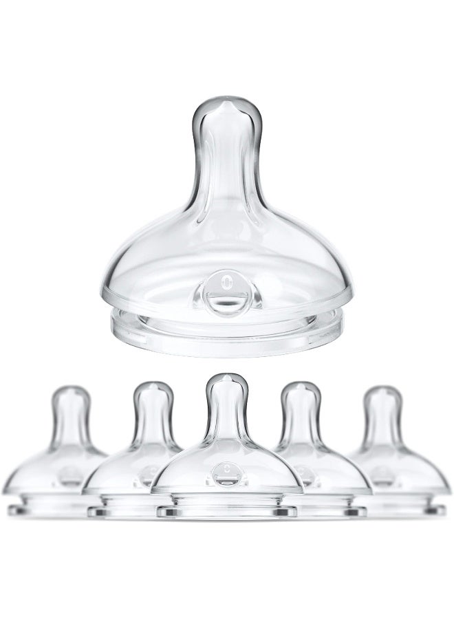 Smilo حلمات زجاجة سميلي المضادة للمغص، 3 قطع تدفق حديثي الولادة 0M+ - Image 1