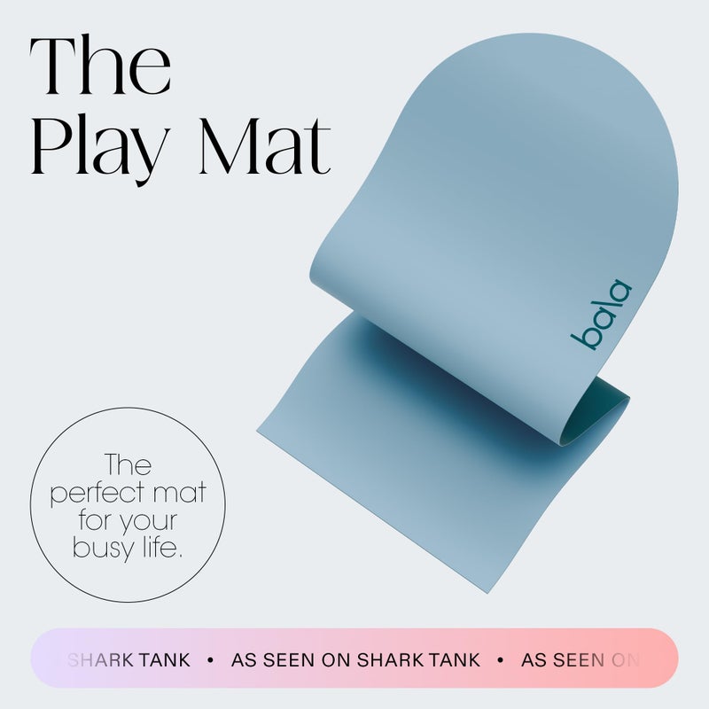 Bala Yoga Mat for Home Gym, 5mm (Sea) - Non Slip Exercise Mat for Home Workout, Stretching, Pilates, Aerobics & Floor & Fitness Work Out - Indoor Exercising Mat - Image 2