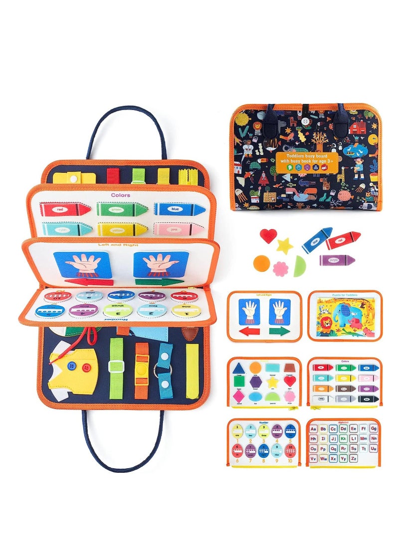 RATSAW - Busy Board for Toddlers Montessori Toy Activity Sensory Board Preschool Educational  Learning Toys Quiet Book Educational Toys for Basic Dress Motor Skills for Kids Boys Girls - Image 1