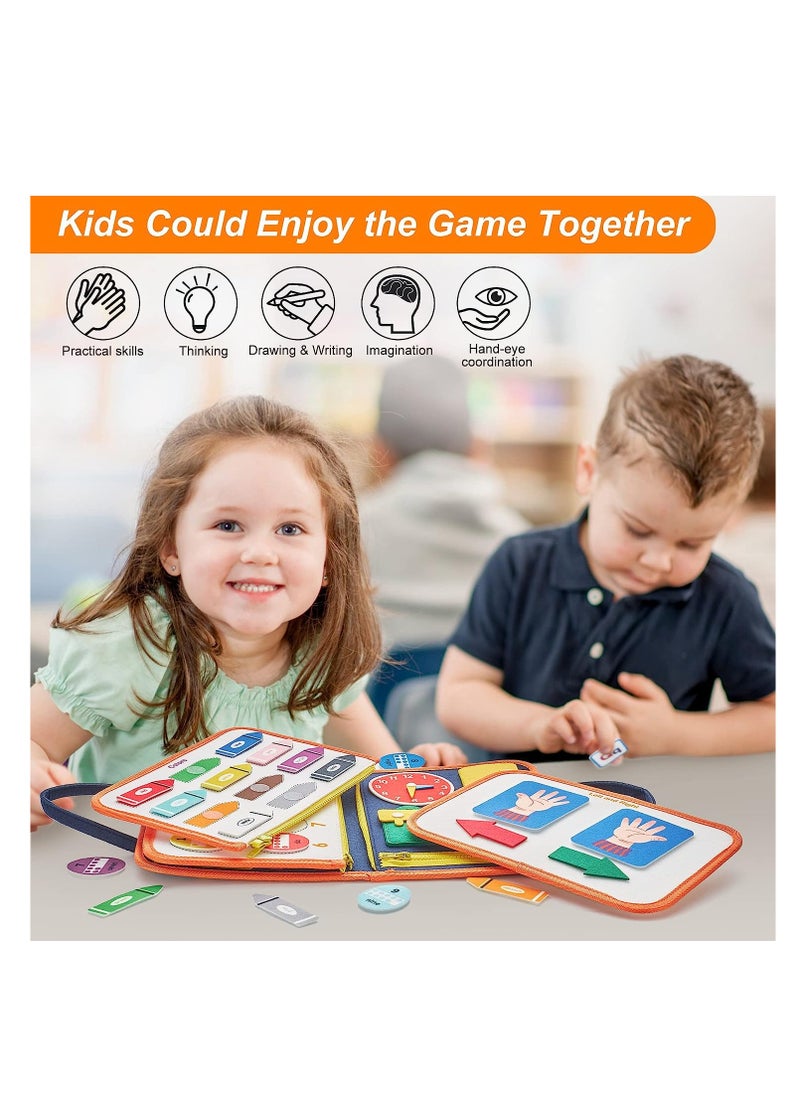 RATSAW - Busy Board for Toddlers Montessori Toy Activity Sensory Board Preschool Educational  Learning Toys Quiet Book Educational Toys for Basic Dress Motor Skills for Kids Boys Girls - Image 1