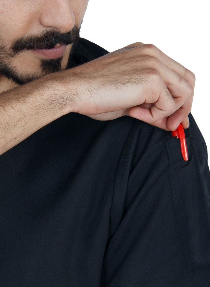 كنزي طقم سكراب طبي أسود من كنزي للجنسين 1 - Image 3