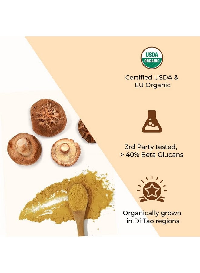 Rooted Actives Shiitake Mushroom Powder (45 Gm) | Cholesterol, Heart Health, Immunity | Usda Organic | 40% Beta Glucans - Image 3