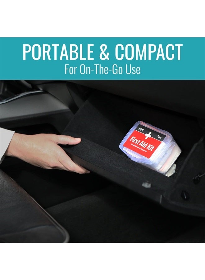 DMI 76-Piece First-Aid Kit, All-Purpose Use for Minor Cuts and Scrapes, Durable Water-Resistant Case, Convenient and Portable, FSA & HSA Eligible - Image 5