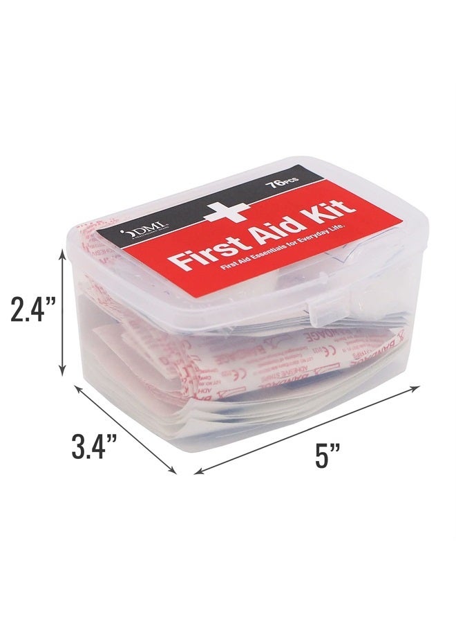 DMI 76-Piece First-Aid Kit, All-Purpose Use for Minor Cuts and Scrapes, Durable Water-Resistant Case, Convenient and Portable, FSA & HSA Eligible - Image 4