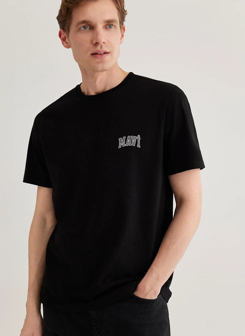 MAVI Mavi Logo Printed Black T-Shirt