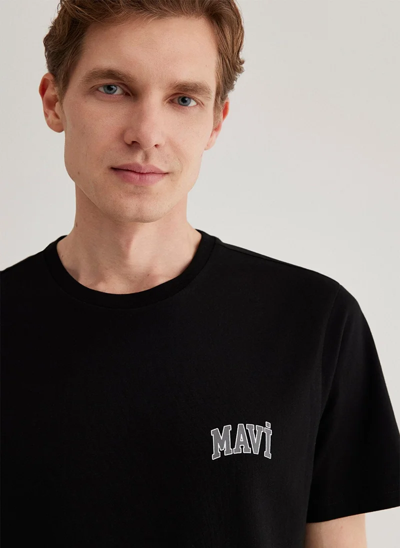 MAVI Mavi Logo Printed Black T-Shirt