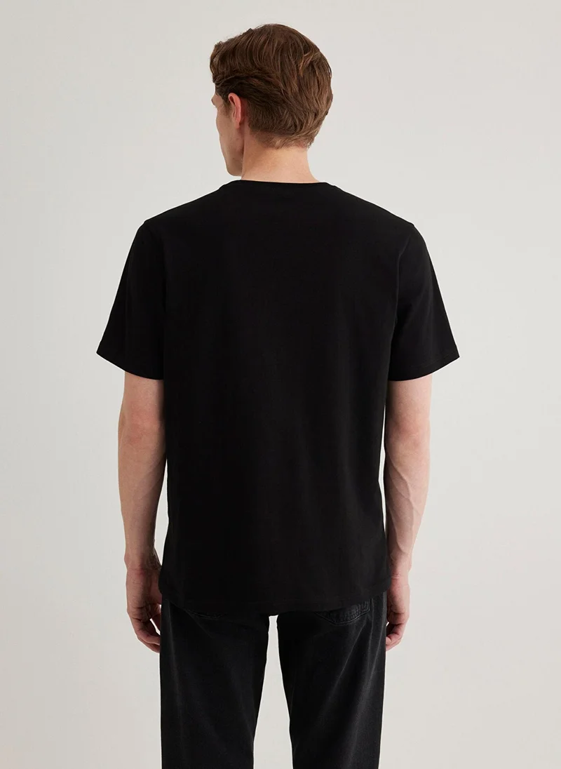 MAVI Mavi Logo Printed Black T-Shirt