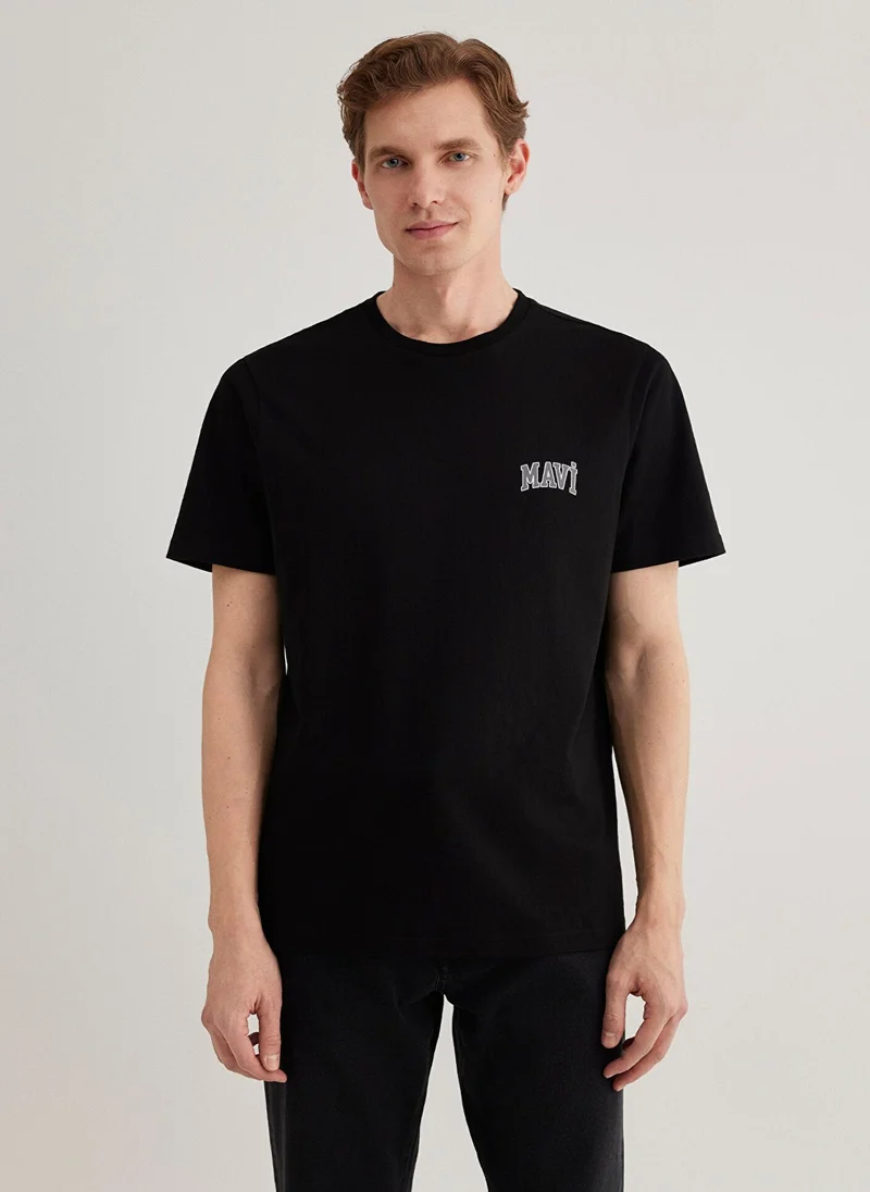 MAVI Mavi Logo Printed Black T-Shirt