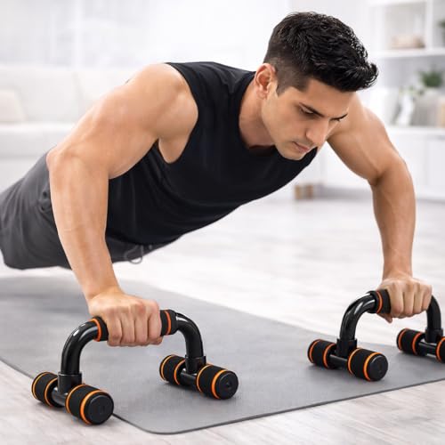 SUREFIT Double Spring Tummy Trimmer, Resistance Toning Tube, Ab Roller & Push-Up Bar 4-in-1 Home Gym Combo Full Body Fitness Kit for Men & Women | Black (Black) - Image 4