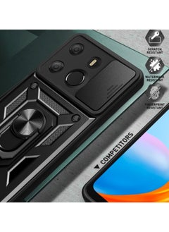 Generic Case for Tecno Pop 7 Pro and Spark Go 2023 Sliding Camera Cover Design Tpu Pc Protective Case Dark Green  - Image 5