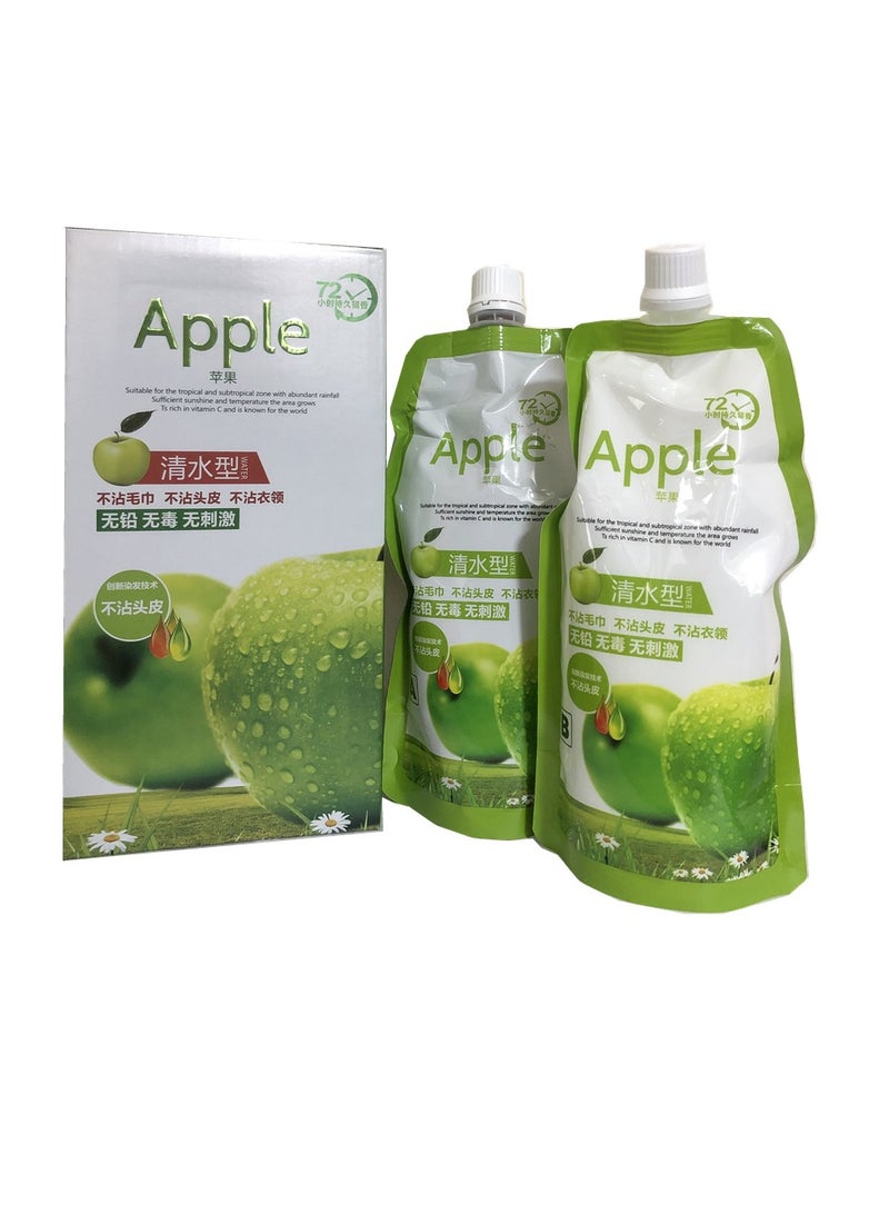 Apple Ammonia-Free Natural Organic Black Hair Color Shampoo 1000ml  - Image 1