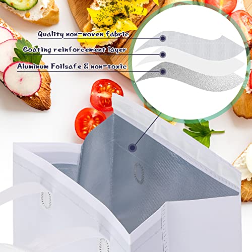 Kacctyen 100 Pcs Insulated Take Out Bags Bulk 9.5 x 6 x 9.5 in Thermal Insulation Food Bag for Coffee, Milk Tea, Hot Cold Food, Delivery Cooler Bag for Catering Restaurant Grocery Picnic (Multicolor) - Image 5