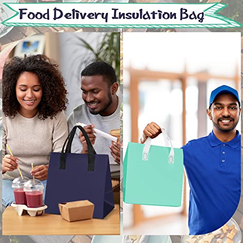 Kacctyen 100 Pcs Insulated Take Out Bags Bulk 9.5 x 6 x 9.5 in Thermal Insulation Food Bag for Coffee, Milk Tea, Hot Cold Food, Delivery Cooler Bag for Catering Restaurant Grocery Picnic (Multicolor) - Image 3