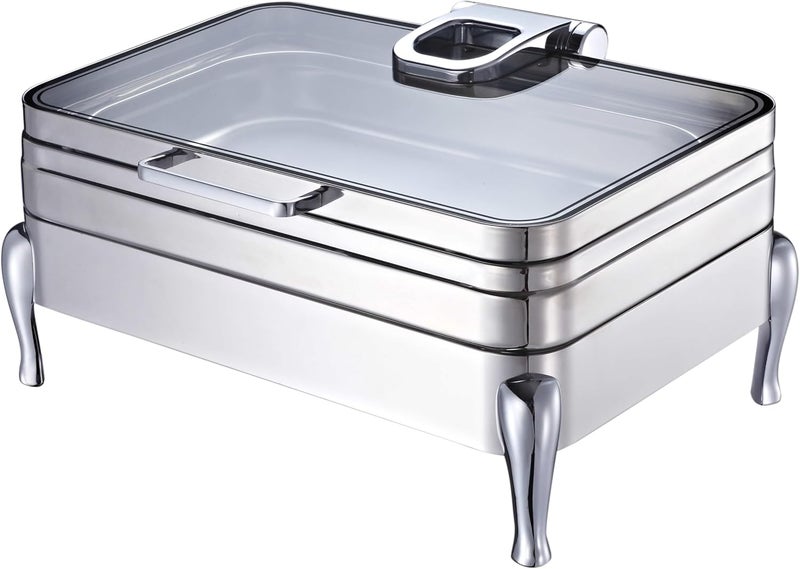 9L Oblong Chafing Dish with Glass Lid