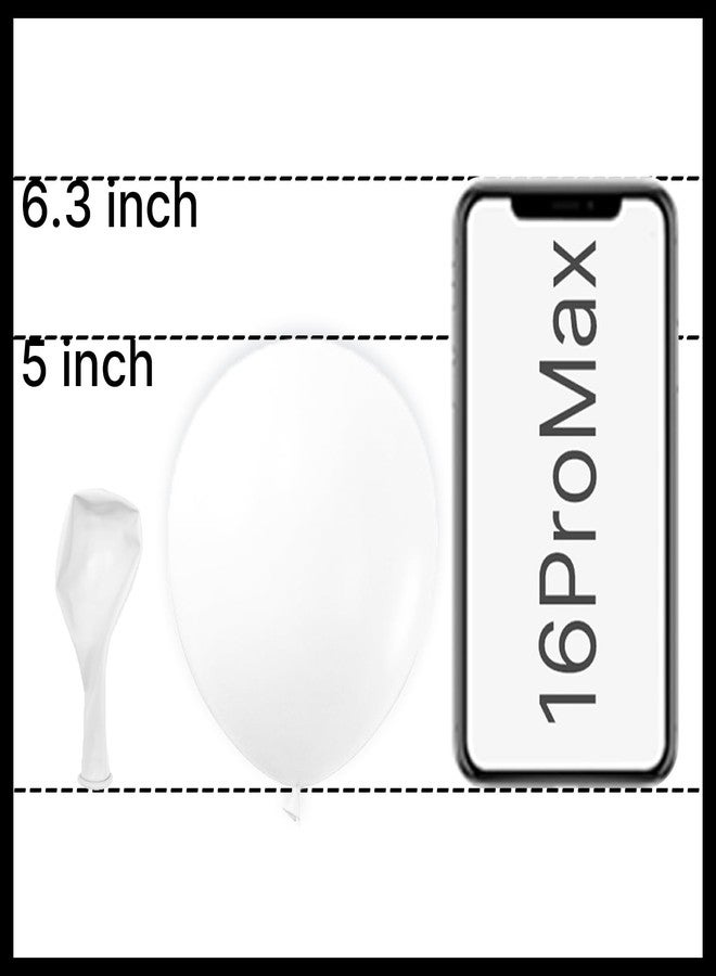 PartyWoo Balloons, 50 pcs 5 Inch Matte White Balloons, for Balloon Garland or Balloon Arch as Party Decorations, Wedding Decorations, Neutral Baby Shower Decorations, White-Y13 - Image 2