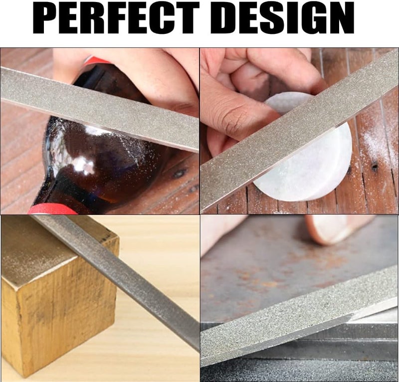 Utoolmart Diamond File 6 Inch Triangular Diamond Coated Plastic Handle Hand Tool for Grinding Polishing 1Pcs - Image 5