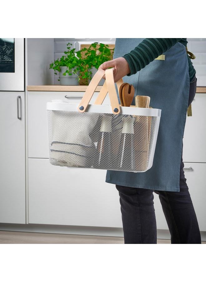 Generic Basket, white, 27x42x23 cm  - Image 2