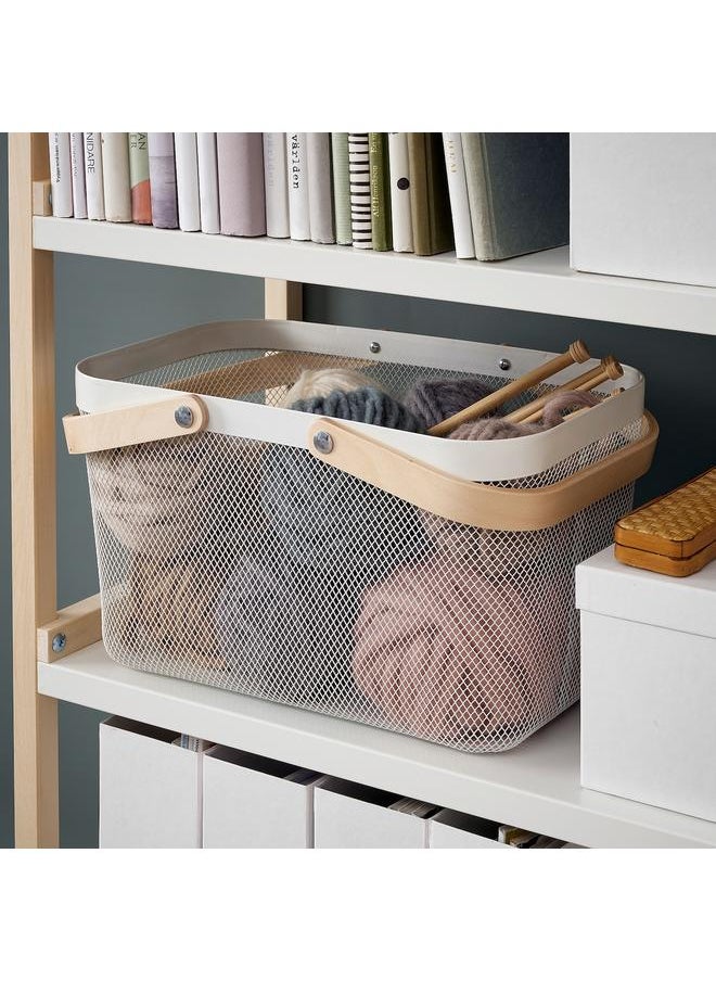 Generic Basket, white, 27x42x23 cm  - Image 4
