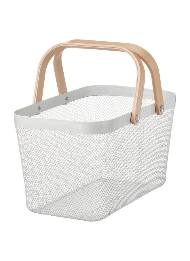 Generic Basket, white, 27x42x23 cm  - Image 1