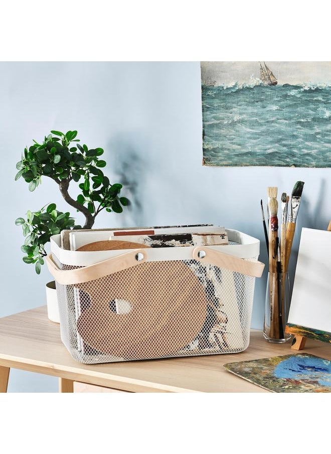 Generic Basket, white, 27x42x23 cm  - Image 3