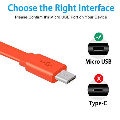 VOTY USB Charger Cord for JBL Charge 3,Charge 2 Wireless Bluetooth Speaker,Micro USB Charger Cord for JBL Flip 4 3,2,2+,Clip Pluse,GO,GO 2,Fast Charging Cable,Headphone Power Wire Replacement 3.3ft - Image 4