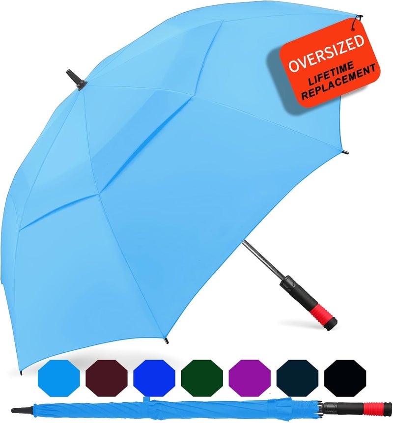 SIEPASA Golf Umbrella Large 62/68/72 Inch Automatic Open Golf Umbrella Extra Large Oversize Double Canopy Vented Umbrella Windproof Waterproof for Men and Women. - Image 1