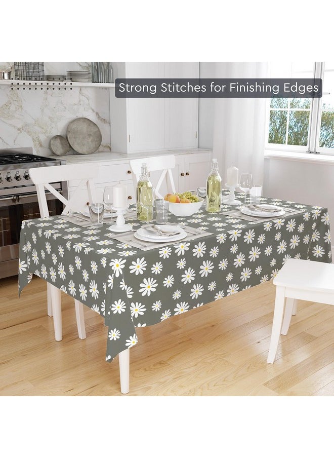 Encasa XO Printed Cotton Table Cloth 7.5 ft Rectangular for 6 to 8 Seater Dining Table of Size 140x230 cm, Machine Washable, Durable for Home, Restaurant, Banquet - Daisy Grey - pzsku/Z00916DCA8E8435BF8BA8Z/45/_/1738306594/7e141d7a-f402-4c6d-ba63-a4d6c29b0309