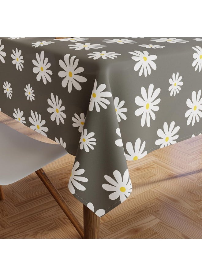 Encasa XO Printed Cotton Table Cloth 7.5 ft Rectangular for 6 to 8 Seater Dining Table of Size 140x230 cm, Machine Washable, Durable for Home, Restaurant, Banquet - Daisy Grey - pzsku/Z00916DCA8E8435BF8BA8Z/45/_/1738306598/d1f7b41c-447f-4823-9c1e-8b055fd5215a