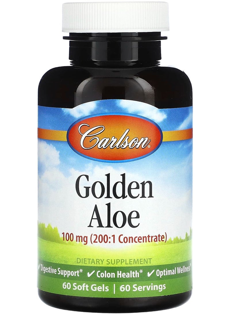Golden Aloe , 100 mg , 60 Soft Gels