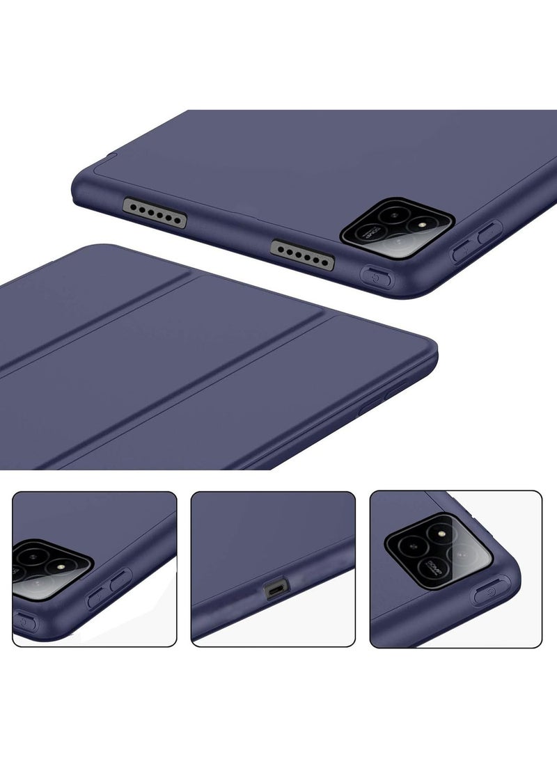 جراب متوافق مع جهاز Xiaomi Mi Pad 7/Mi Pad 7 Pro مقاس 11.2 بوصة، مع وظيفة الحامل، غطاء ذكي مع خاصية السكون والاستيقاظ التلقائي، جراب واقٍ من مادة TPU المضادة للخدش - أزرق - Image 5