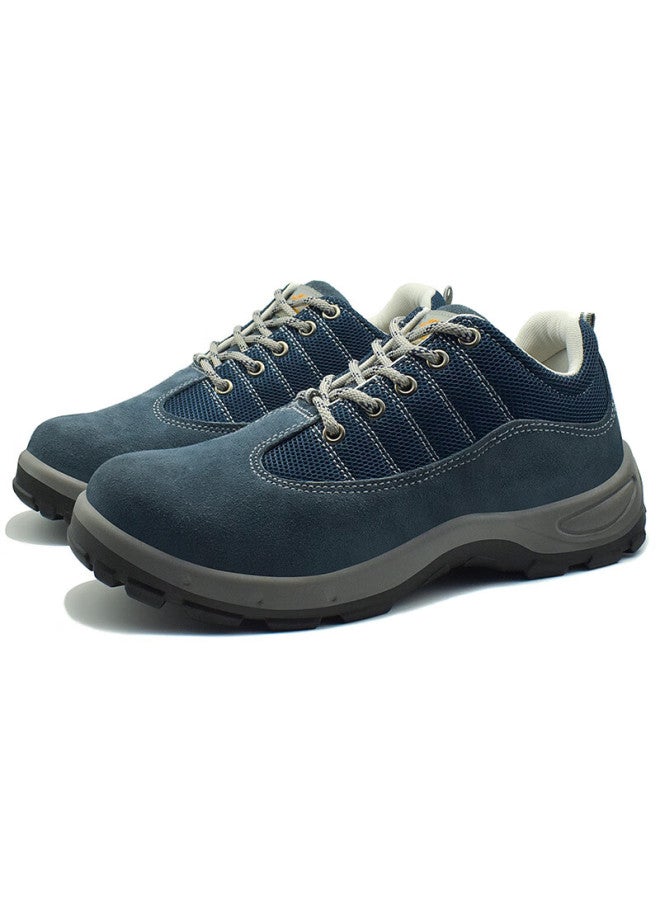 FUCHENG Safety Shoes For Men, Breathable Steel Toe Cap, Anti-Smashing, Anti-Puncture, Wear-Resistant, Solid Sole, Work Protection Safety Shoes, Blue, Size 37 - Image 4