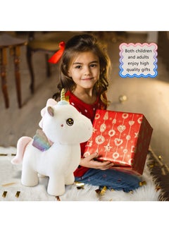 Y&D SYOSI Unicorn Plush Toy for Girls, Stuffed Animals Plushie Unicorns Gift Animal Girls Kids Bedroom Decor, 35cm White  - Image 5