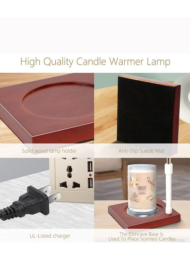 Candle Warmer Lamp, Adjustable Height and Brightness Lantern with Timer, Top Warming lamp for Scented Wax Melts,Wax Melt, 2 Pieces 50W Bulb Included - Image 4
