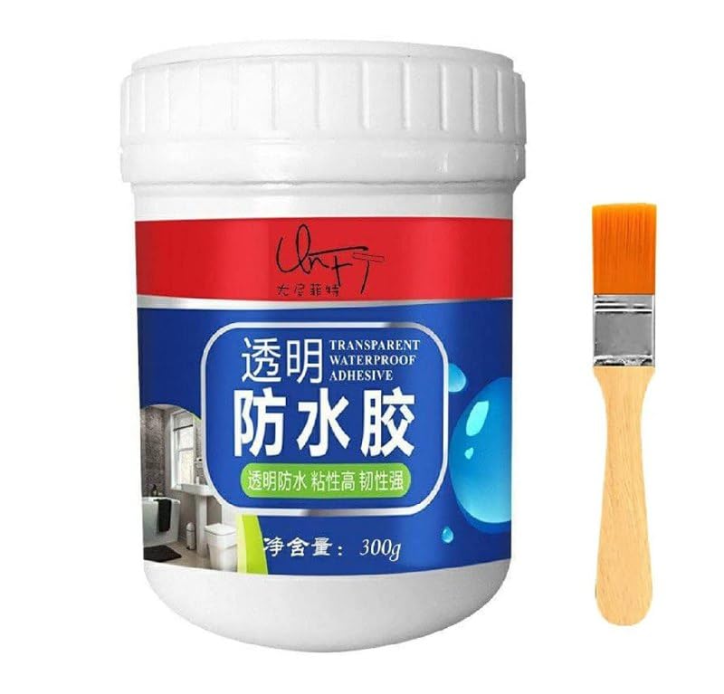EGNORE EGNORE Invisible Waterproof Agent,Liquid Waterproof Sealant,Transparent Repairing Leak Waterproof Adhesive,Indoor & Outdoor Transparent Waterproof Coating (300 grams)  - Image 1