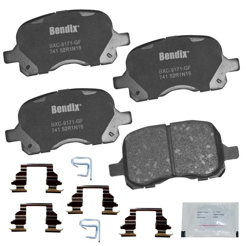 Bendix Priority1 CFC741 Ceramic Front Brake Pads for Chevrolet Prizm 2002-1998, Toyota Corolla 2002-1998 - Image 5