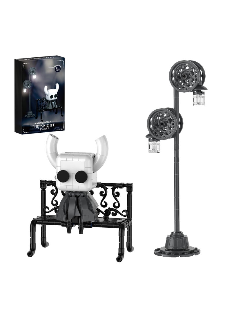 SOLARAE Knight Building Set, Hollow Popular Game Knight Action Figure Building, Lighting Collectible Decoration Character Compatible with Lego, Gift for Halloween Boys and Girls (329 Pieces) - Image 1