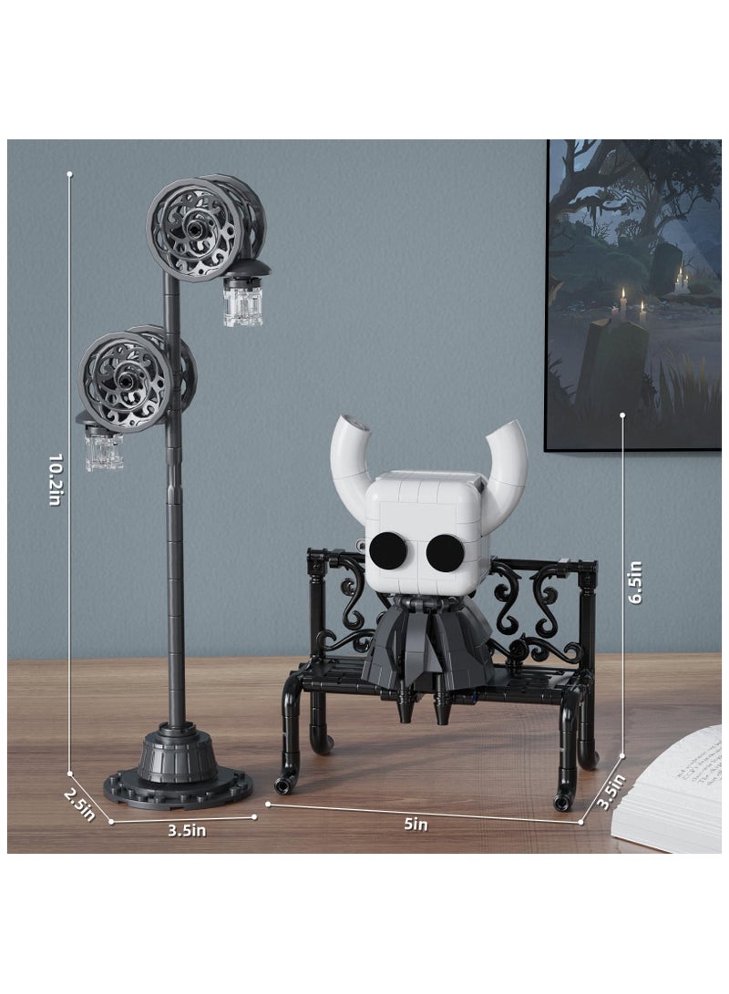 SOLARAE Knight Building Set, Hollow Popular Game Knight Action Figure Building, Lighting Collectible Decoration Character Compatible with Lego, Gift for Halloween Boys and Girls (329 Pieces) - Image 4