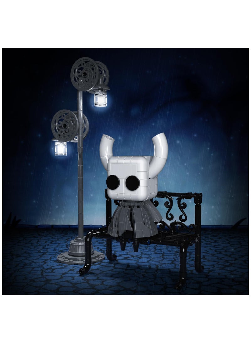 SOLARAE Knight Building Set, Hollow Popular Game Knight Action Figure Building, Lighting Collectible Decoration Character Compatible with Lego, Gift for Halloween Boys and Girls (329 Pieces) - Image 2
