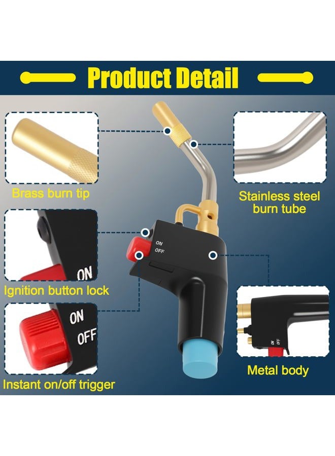 Swess Trigger-Start Torch Head, High Intensity Flame Torch, MAPP/Propane Gas Torch Kit with Instant on/off Trigger for Light Welding, Soldering, Brazing, Heating, Thawing and More - Image 2