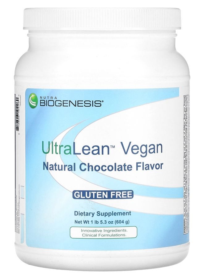 Nutra BioGenesis UltraLean Vegan Natural Chocolate 1 lb 5.3 oz (604 g) - Image 1