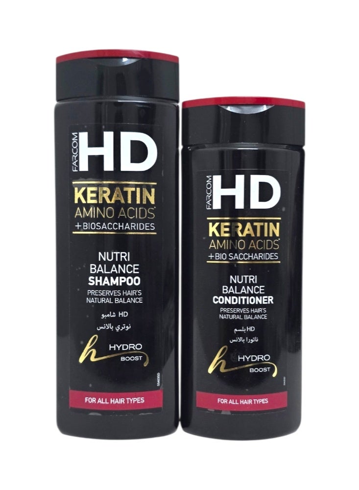 FARCOM 2-Pices Set(Shampoo Nutri Balance 400ml&Conditioner Nutri Balance330ml) - Image 1