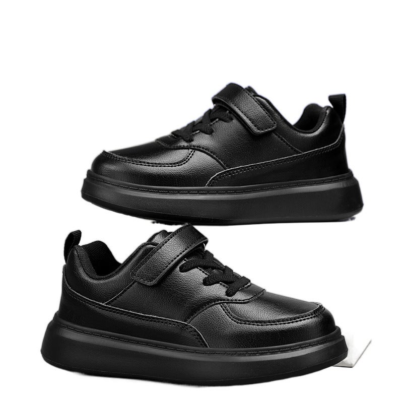 Discount Children'S Shoes Boys And Girls Black Shoes Students Campus Performance All Black Leather Shoes Cuhk Children'S Shoes - Image 4