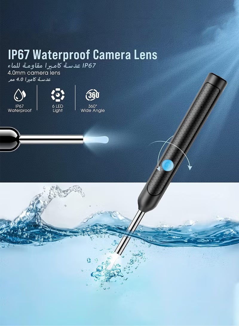 SVINDA Ear Wax Removal - 2000w HD camera with Camera Earwax Remover Tool with 9 Pcs Ear Set - Earwax Removal Kit with Light -With 6 soft silicone ear spoons - Ear Cleaner for iOS & Android - Image 4