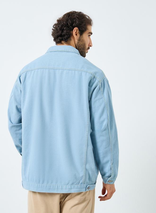 ستايلي جاكيت دنيم واسع مع جيوب - Image 5