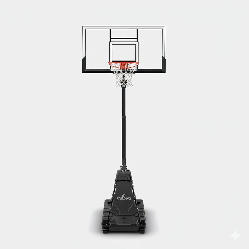 Spalding Momentous EZ Assembly 54" Clear Backboard and Hoop - Image 1