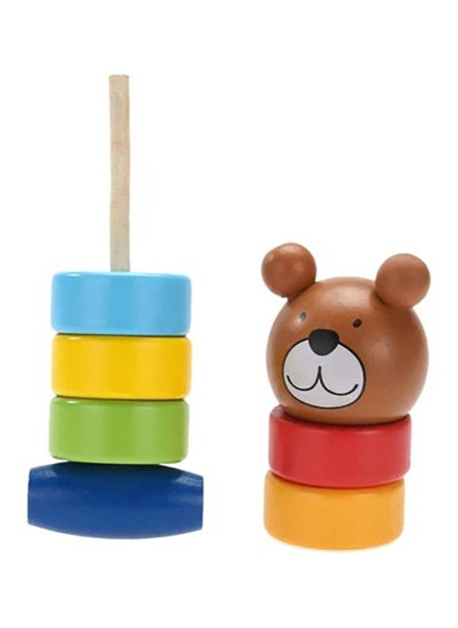 Rainbow Bear Stacking Rings Educational Toy 15x5cm  - Image 2