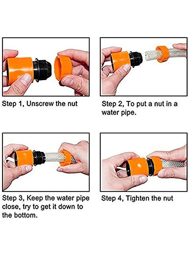 ZVEV 6 Pack Hose End Connector - Hose Pipe End Quick Connect fitting for 1/2 inch Hosepipe Tap End Quick Connector, Garden Irrigation Hose Pipe Quick Connectors Adaptors Garden Tools - Image 3
