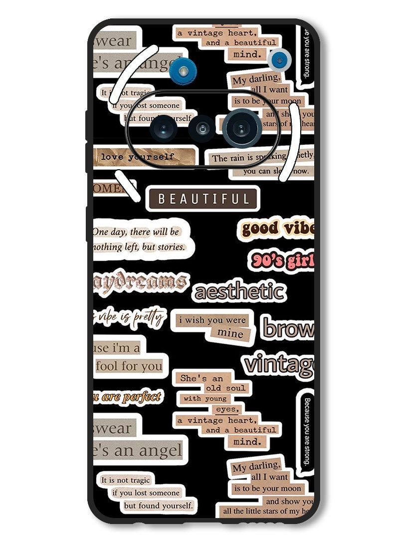 Theodor Case Compatible with Nothing Phone 3a Protection Shockproof Bumper Cover Beautiful Quote - Image 1