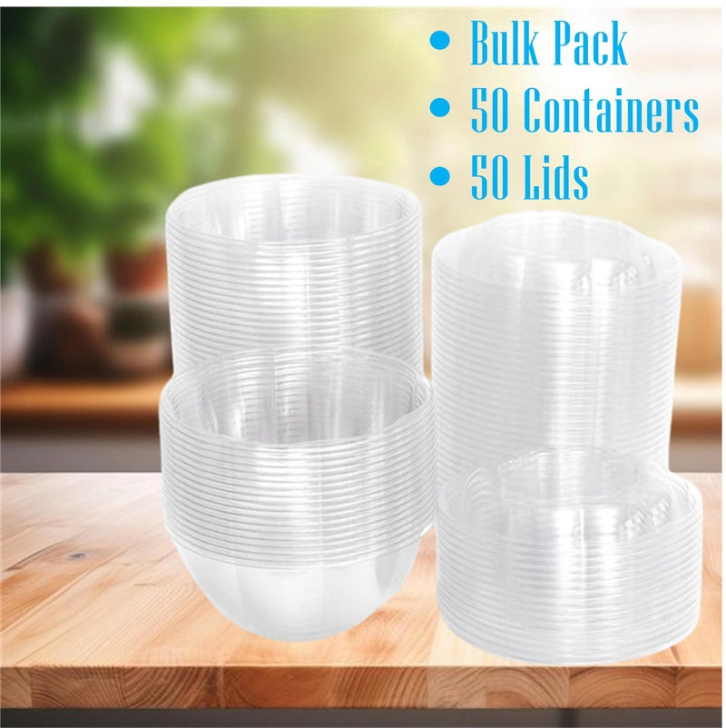 Mr. Miracle Mr Miracle Clear 24 Ounce Plastic Salad Bowls with Snap-On Lids. 50 Pack. Airtight Disposable Salad Containers for Lunch, Meal Prep, Parties. Ideal as Disposable Salad Bowls with Lids - Image 5