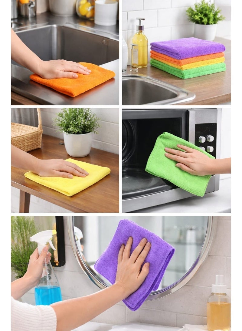 Microfiber Cleaning Cloth Set of 5 | Ultra Absorbent Towels | Lint-Free Multi-Purpose for Kitchen, Car, Glass & Home | 40x30 cm - Image 2